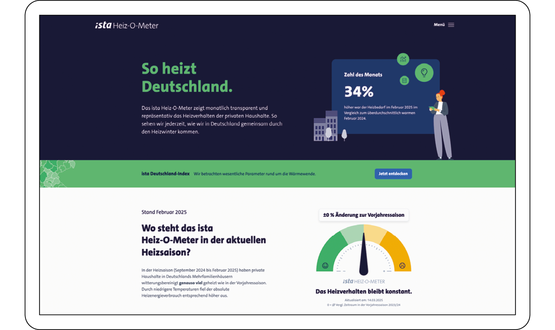Ansicht Website Desktop
