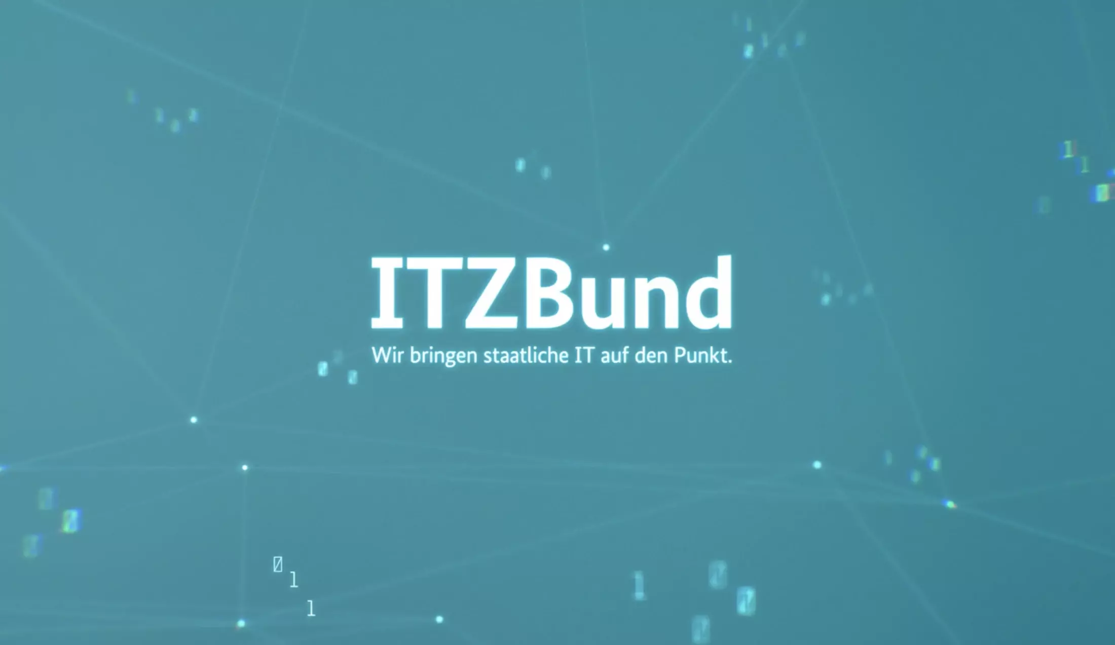 Vorschaubild des Videos: Grüner Hintergrund mit dem Logo des ITZBund darauf